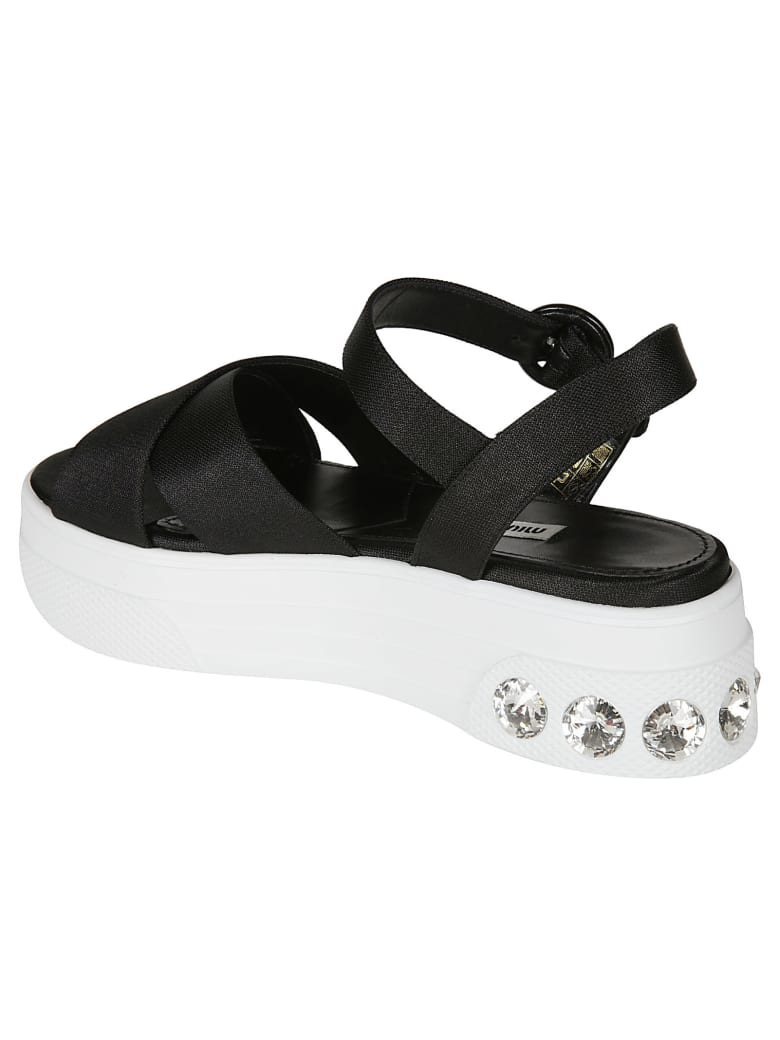 miu miu nylon tech platform sneakers