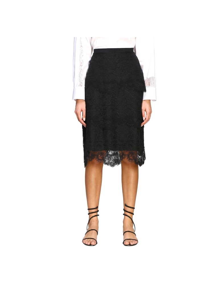 スカート ERMANNO SCERVINO Lace skirt Black Ermanno scervino black lace skirt online