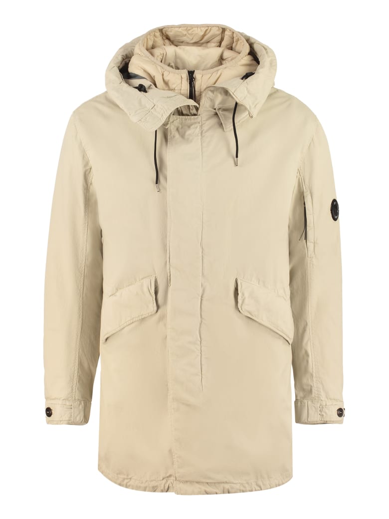 C.P. Company Hooded Cotton Parka - Beige