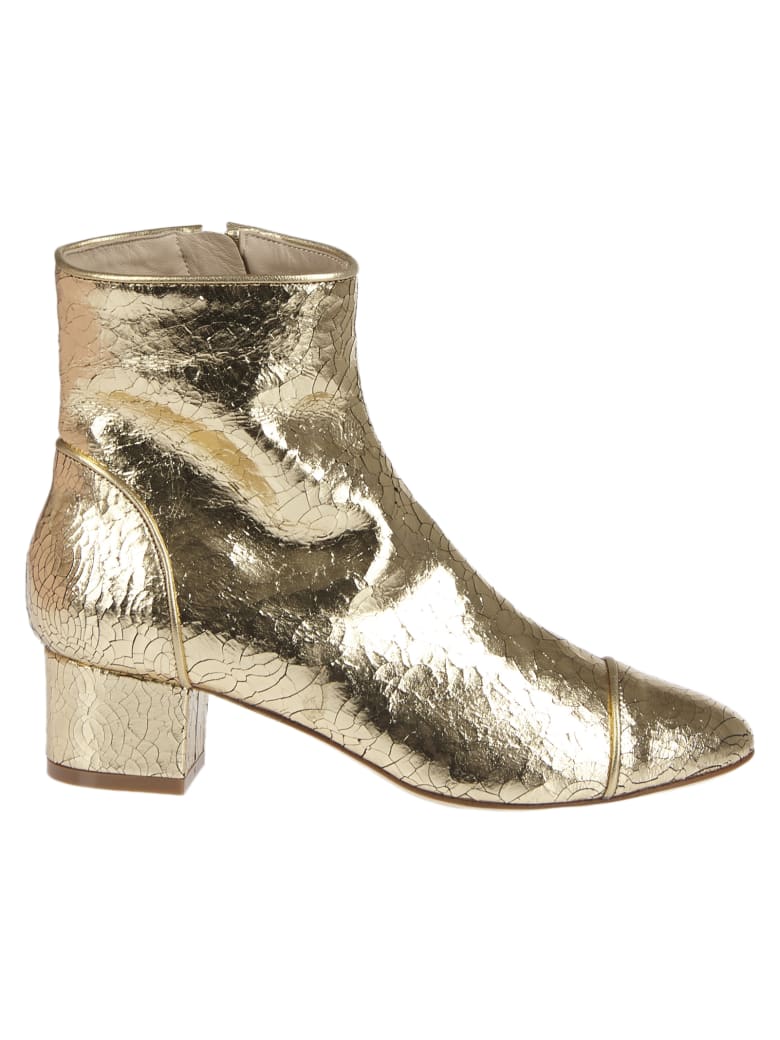 gold ankle boot