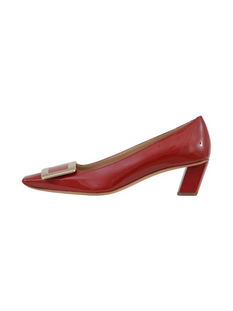 Roger Vivier Patent Belle Vivier Pump Red - Rosso