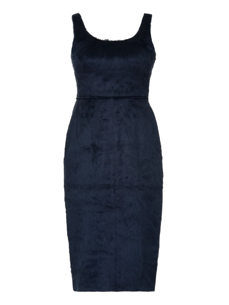 AMBUSH Faux Fur Dress - blue