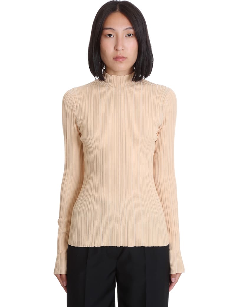 Acne Studios Katina Knitwear In Beige Synthetic Fibers - beige