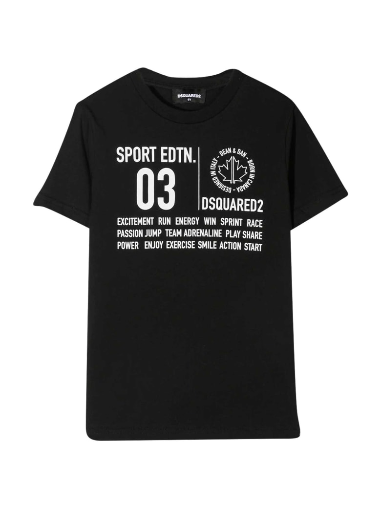 Dsquared2 Black Teen T-shirt - Nera