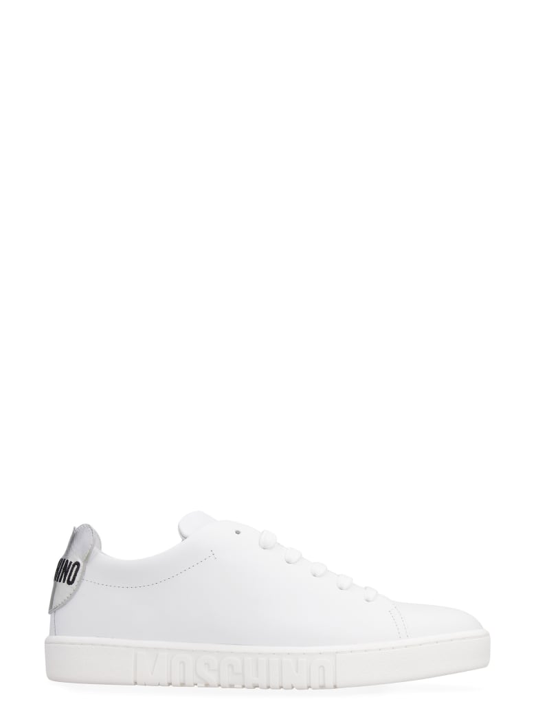 Moschino Leather Low-top Sneakers - White