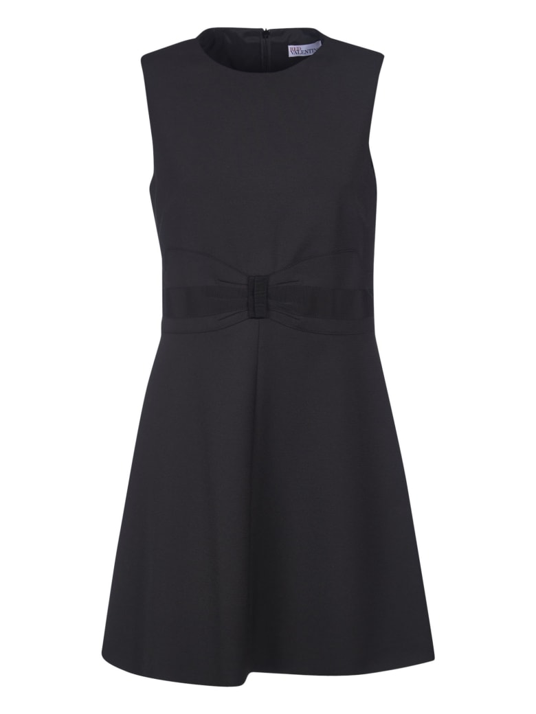 RED Valentino Rear Zipped Sleeveless Dress - Black