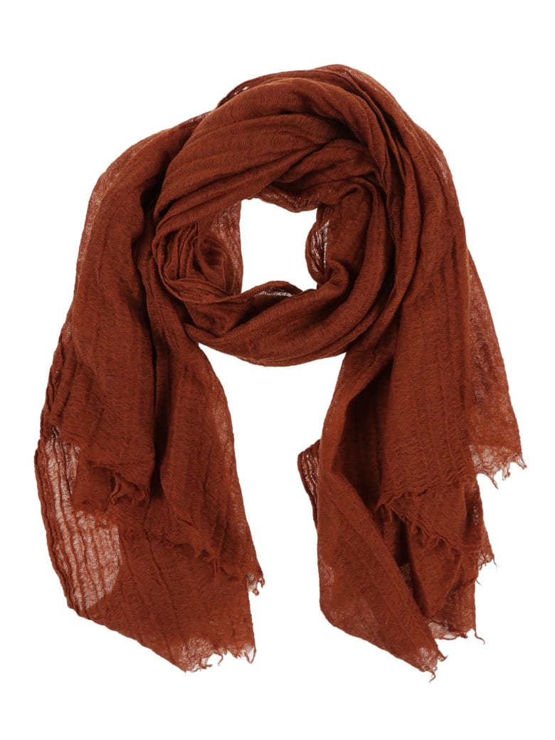 Destin Surl Fringed Scarf - Brick