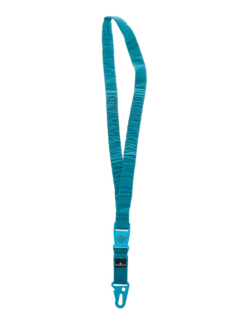 Stone Island Logo-print Neck Keyring - TURQUOISE