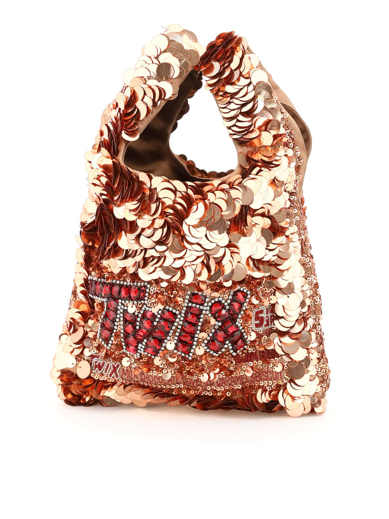 Anya Hindmarch Anya Brands Twix Sequins Mini Tote Bag - ROSE GOLD (Metallic)
