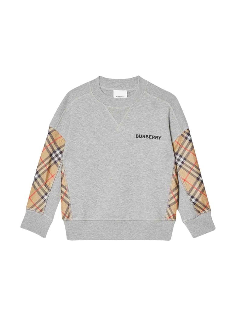 gray burberry sweater