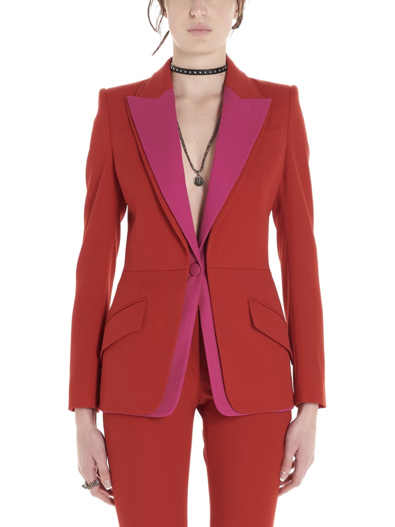 alexander mcqueen red suit