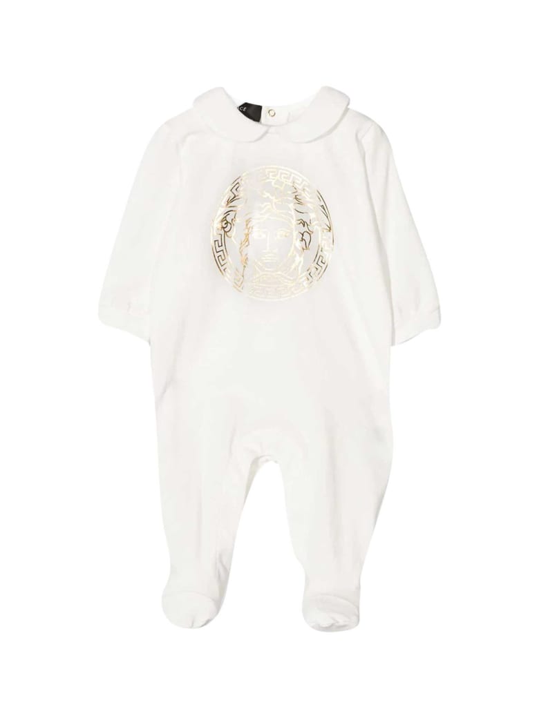 Young Versace White Onesie - Bianco/oro