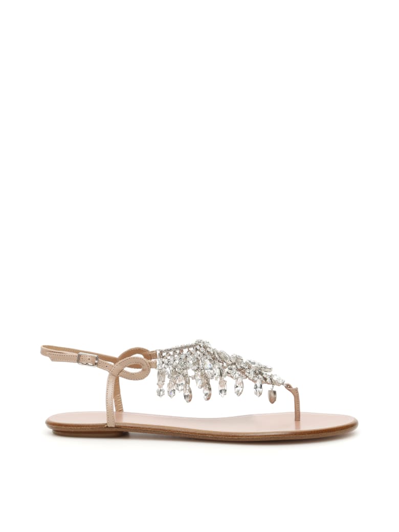 aquazzura temptation crystal sandal