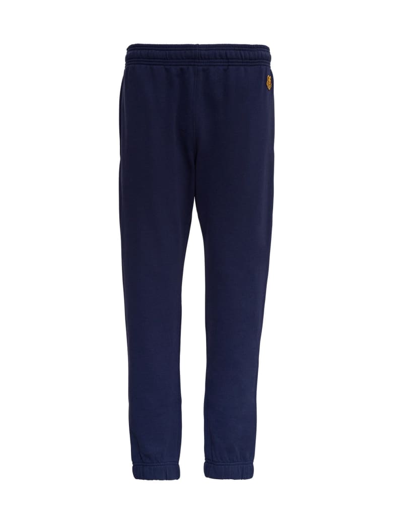 Kenzo Blue Cotton Jogger With Tiger Patch - Blu