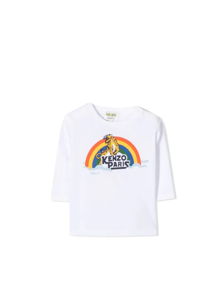 Kenzo Kids Printed T-shirt - Bianco ottico