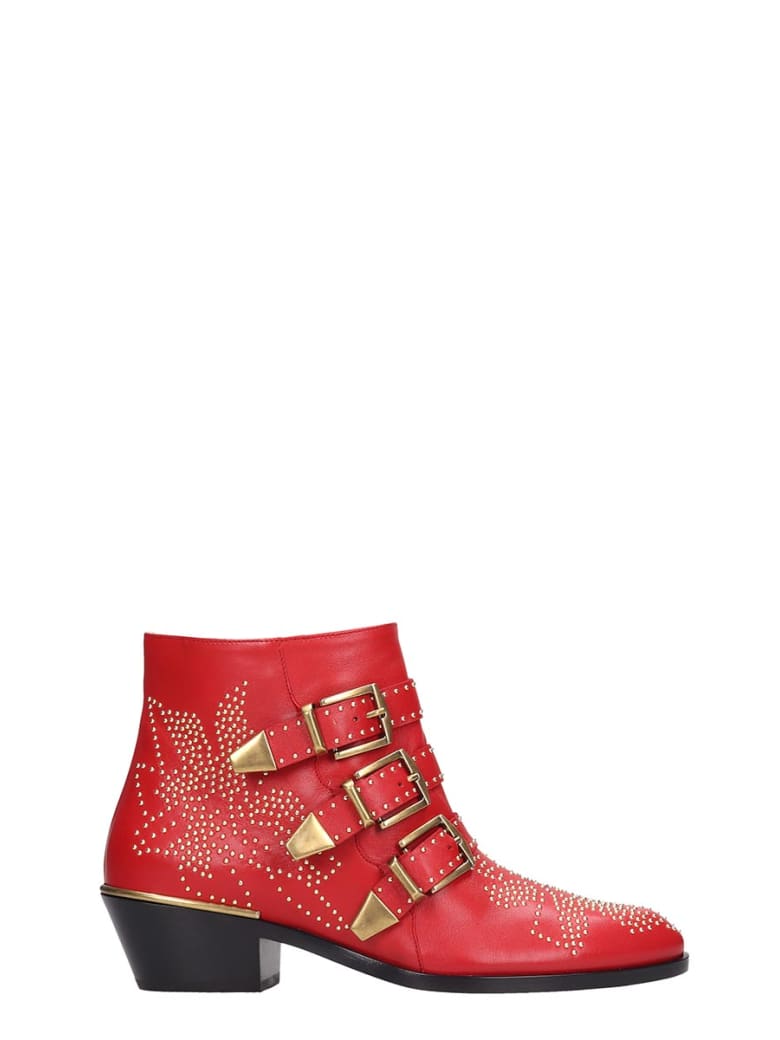 red chloe boots
