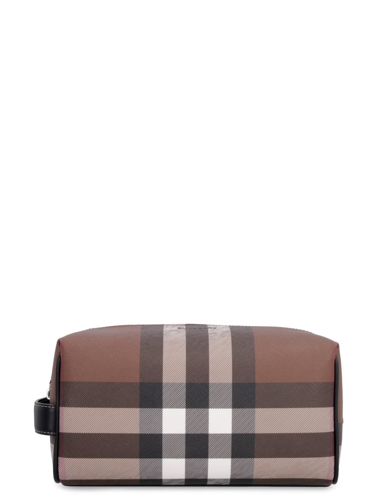 Burberry E-canvas Beauty Case - brown