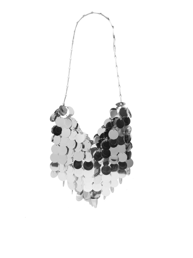 Paco Rabanne Sparkle Hobo With Silver Sequins - Silver