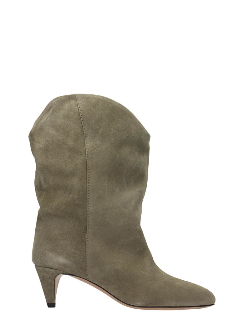 taupe heeled ankle boots