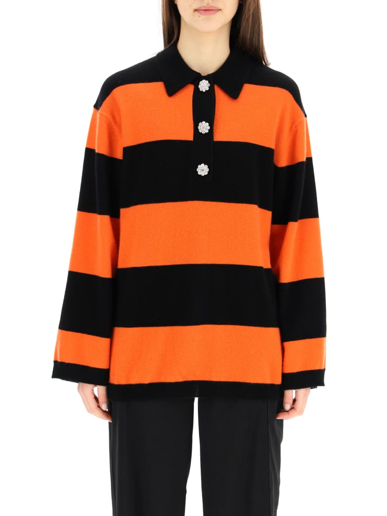 ganni striped sweater