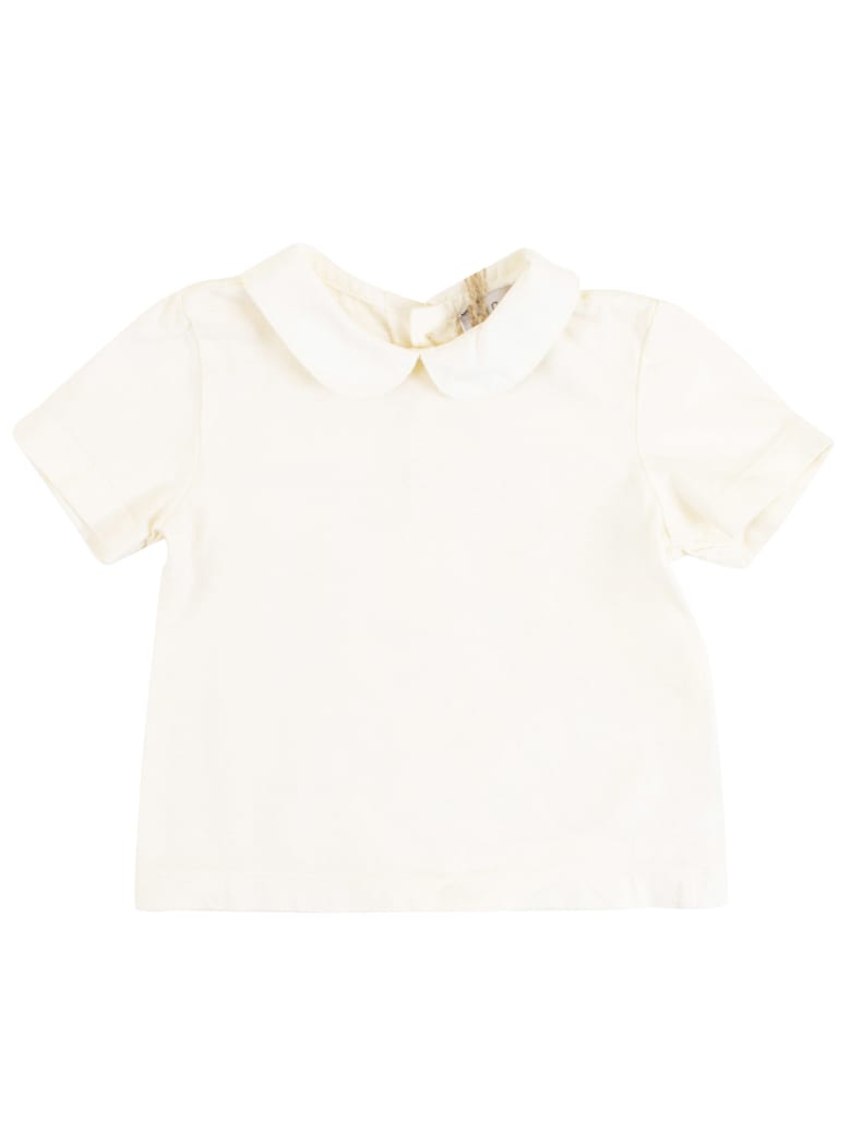 De Cavana Baby T-shirt With Collar - Latte