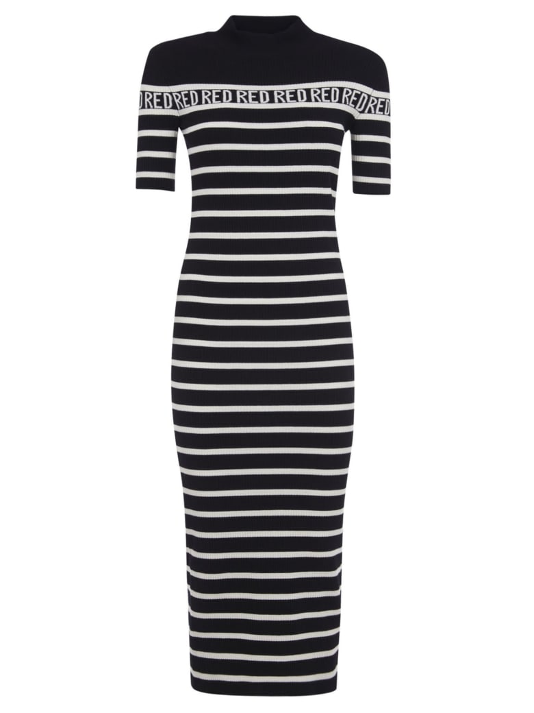 RED Valentino Striped Slim Long Dress - 0mg