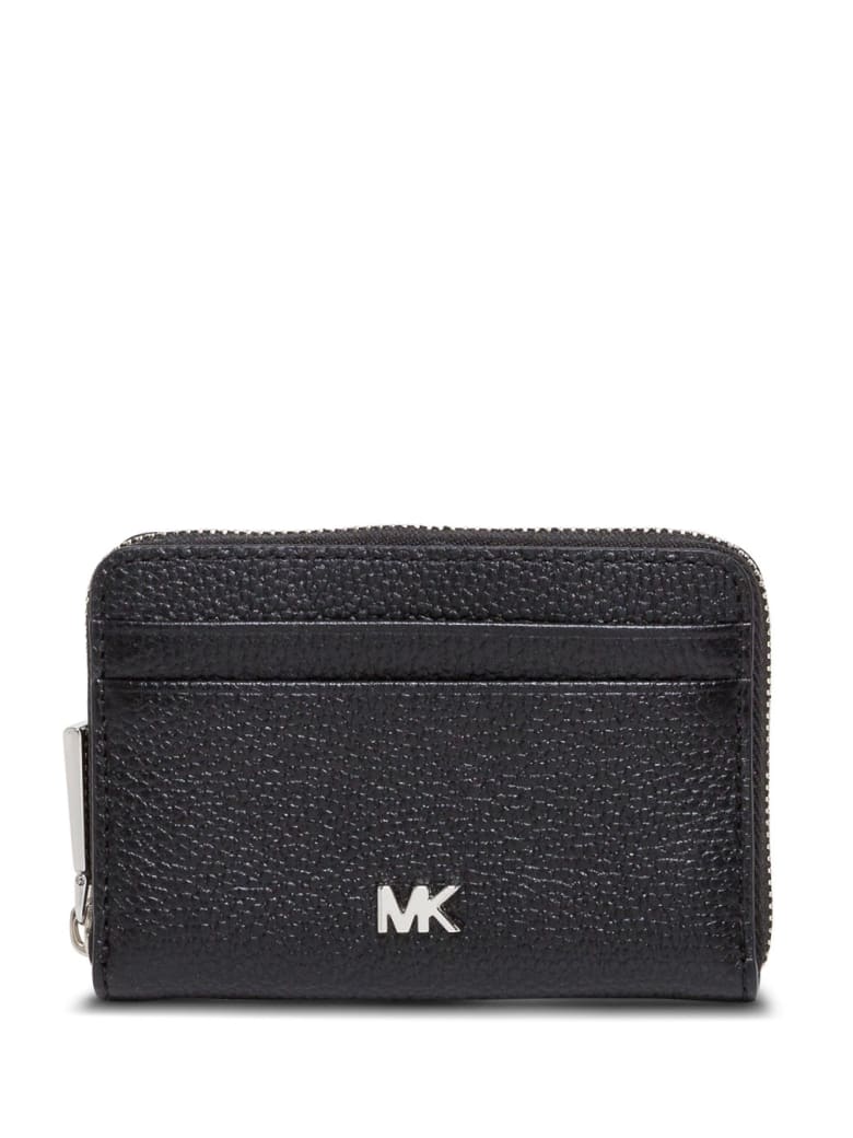 MICHAEL Michael Kors Mott Wallet In Black Leather - Black
