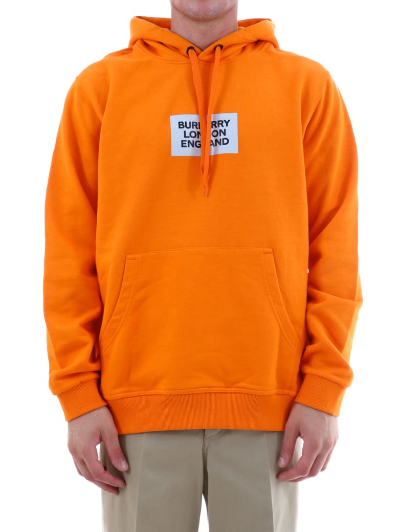 orange burberry hoodie