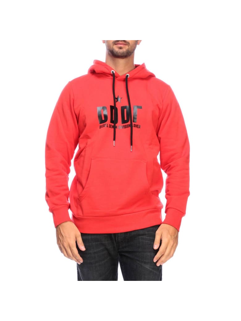 diesel red hoodie