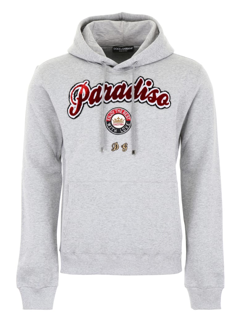 dolce and gabbana grey hoodie