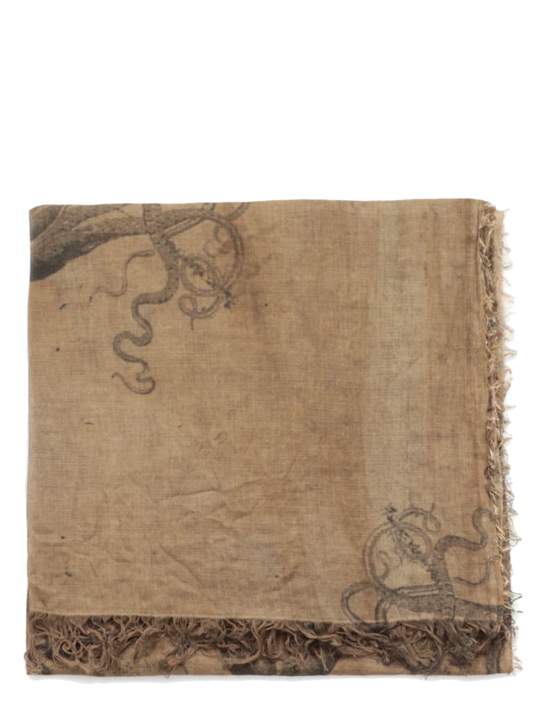 Uma Wang Cotton Scarf - Coffee/black