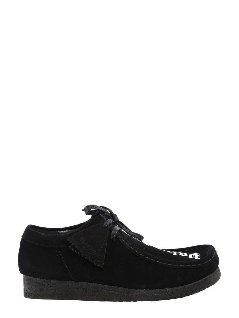 Palm Angels Logo Print Suede Shoes - Nero