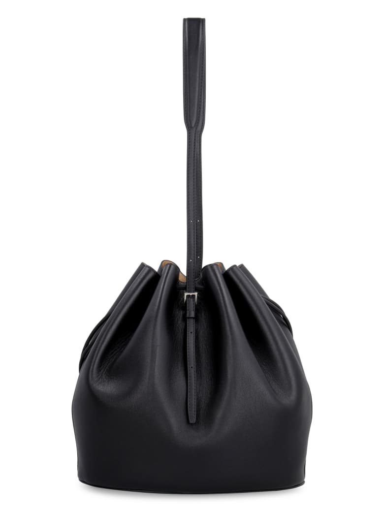 Jil Sander Leather Bucket Bag - black