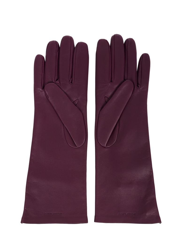 Saint Laurent Gloves - Purple