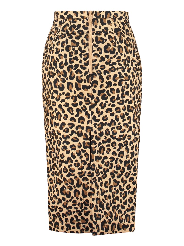 leopard print pencil dress