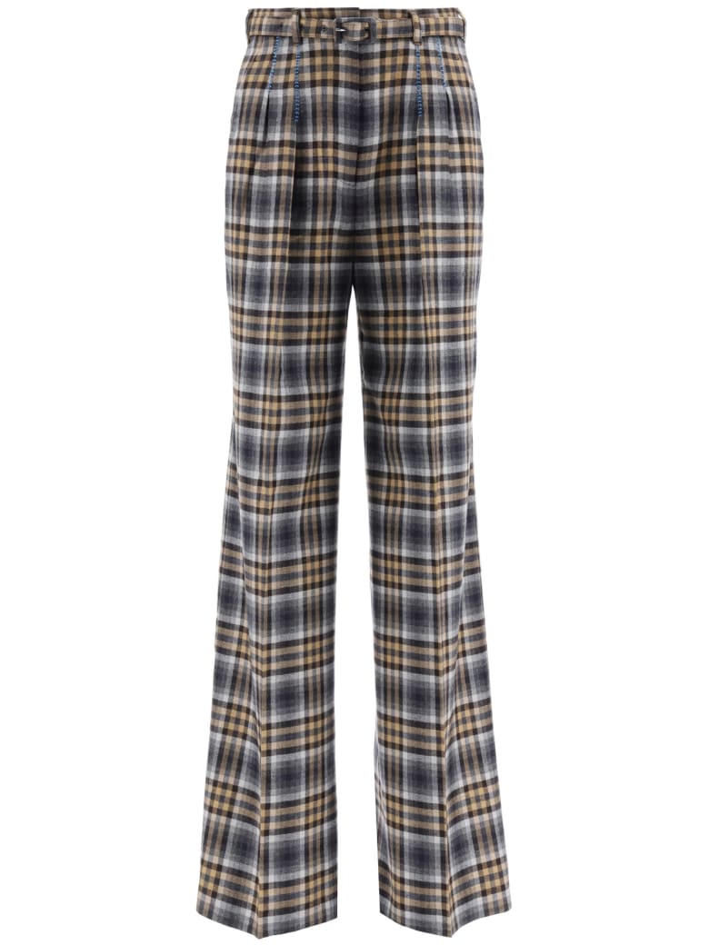 Gabriela Hearst Vargas Tartan Trousers - CAMEL GREY CHECK (Brown)