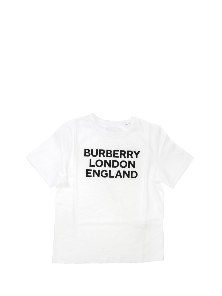 Burberry Logo Print Cotton T-shirt - White