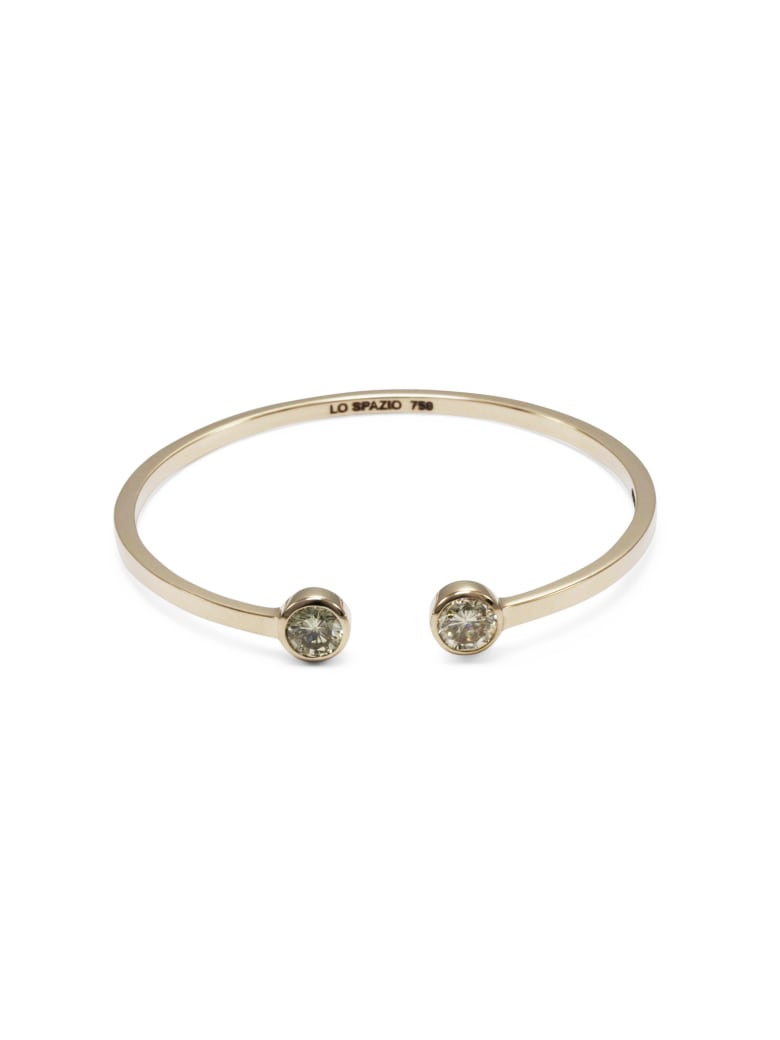 Lo Spazio Jewelry Lo Spazio White Diamond Bangle - White