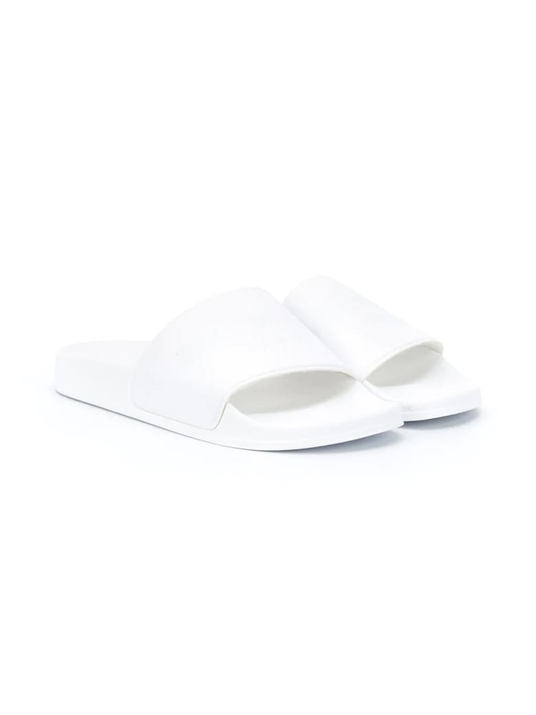 Balmain Slippers With Print - White