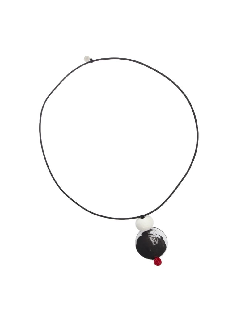 Maria Calderara - Necklace - Black and white
