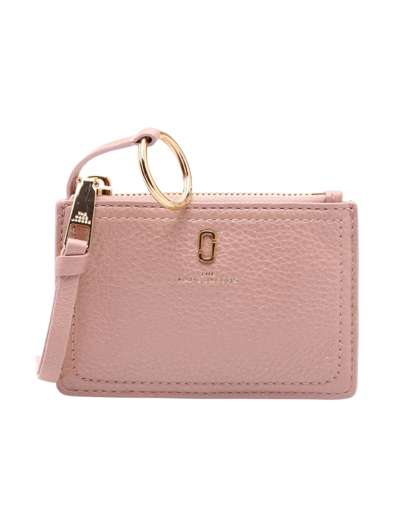 Marc Jacobs 'top Zip' Leaher Wallet - Pearl Blush