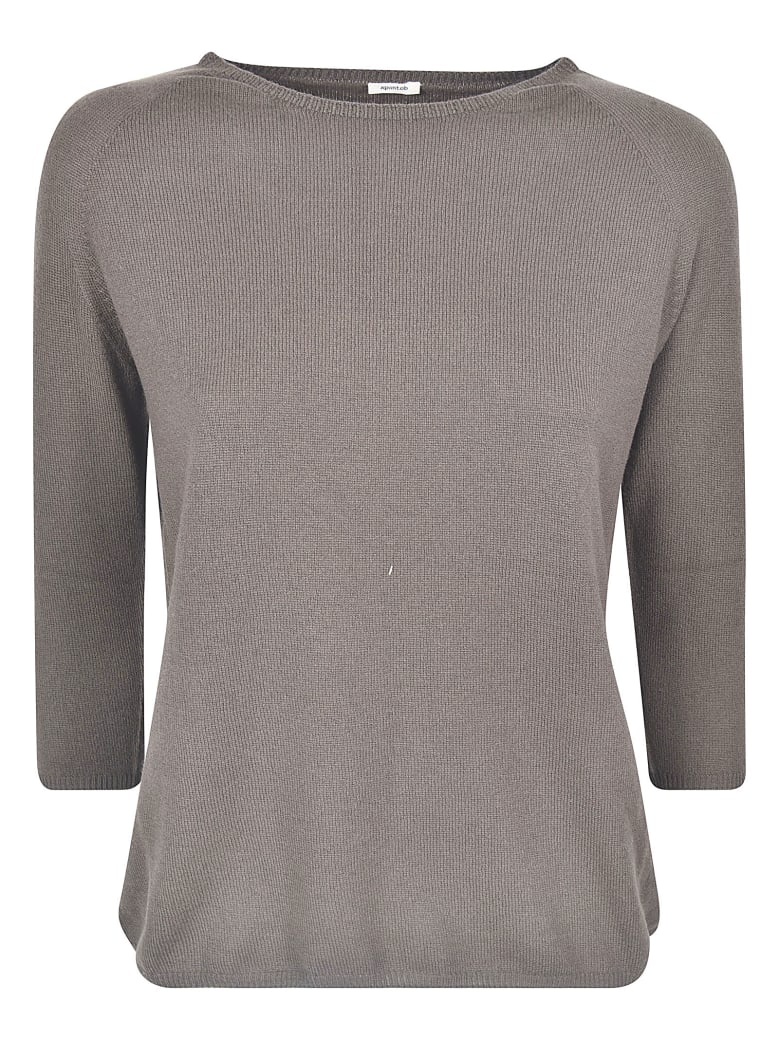 A Punto B Regular Fit Plain Sweater - Walnut