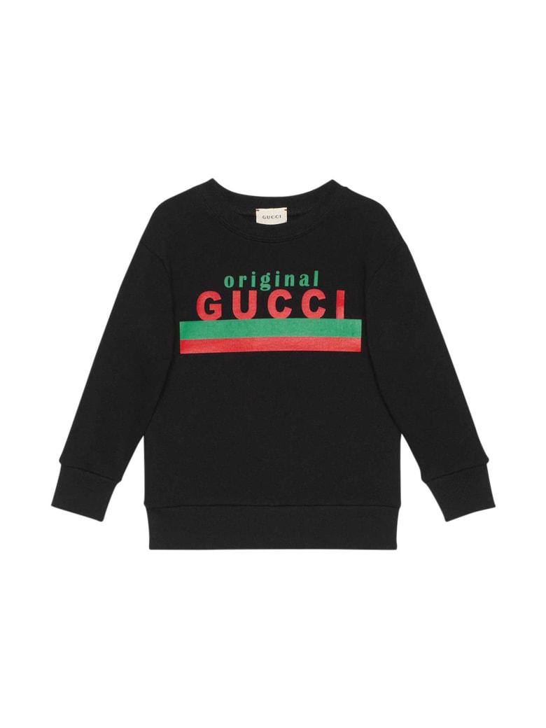 gucci black sweater with lips