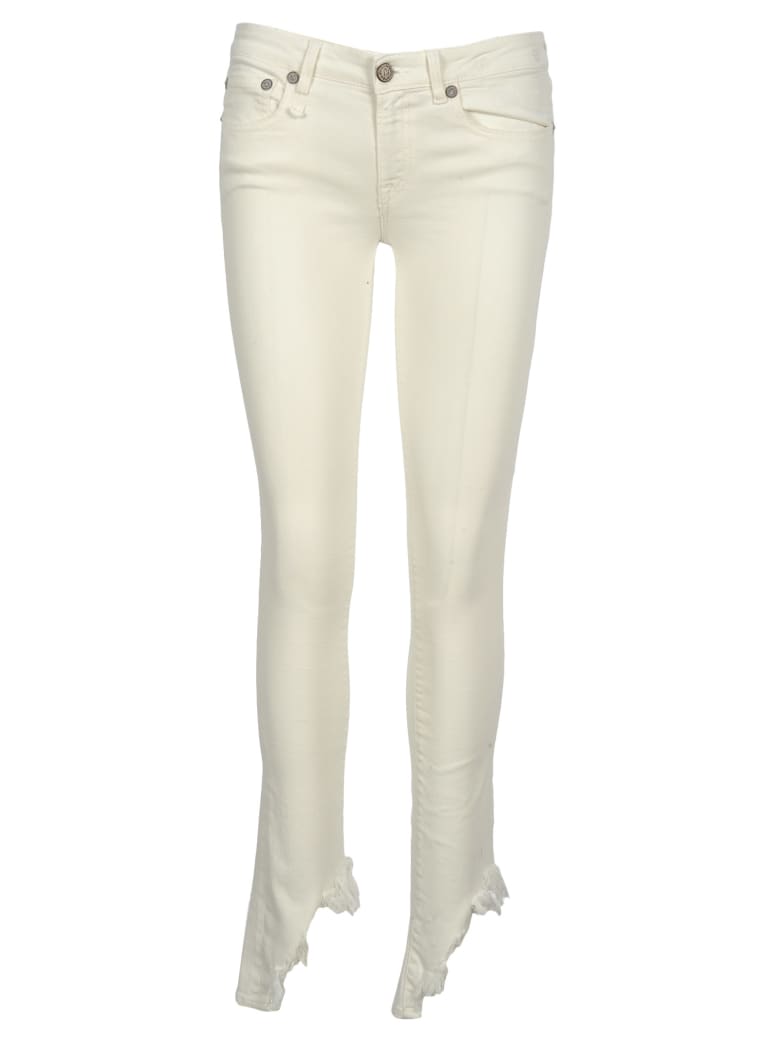 R13 R13 R13 Fringed Skinny Jeans - WHITE - 10804943 | italist