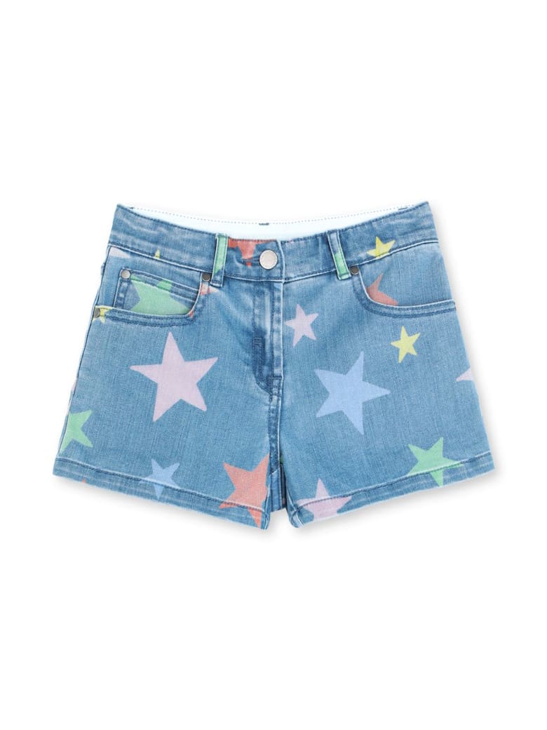 Stella McCartney Multicolor Stars Denim Shorts - Denim