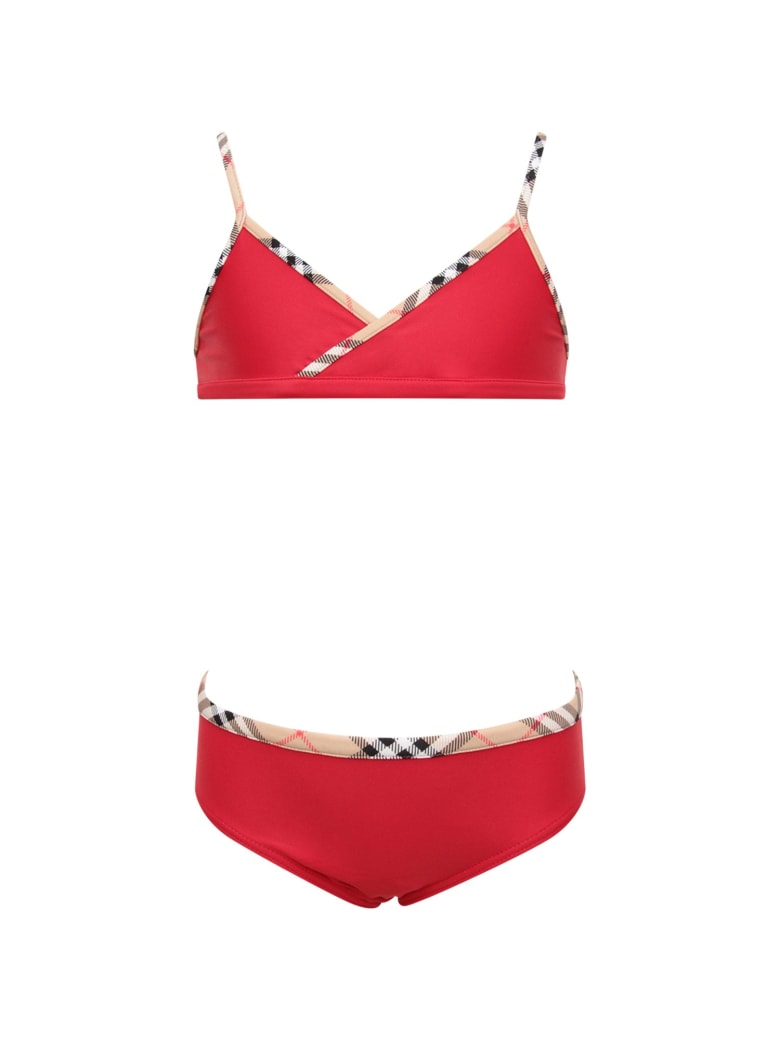 red burberry bikini