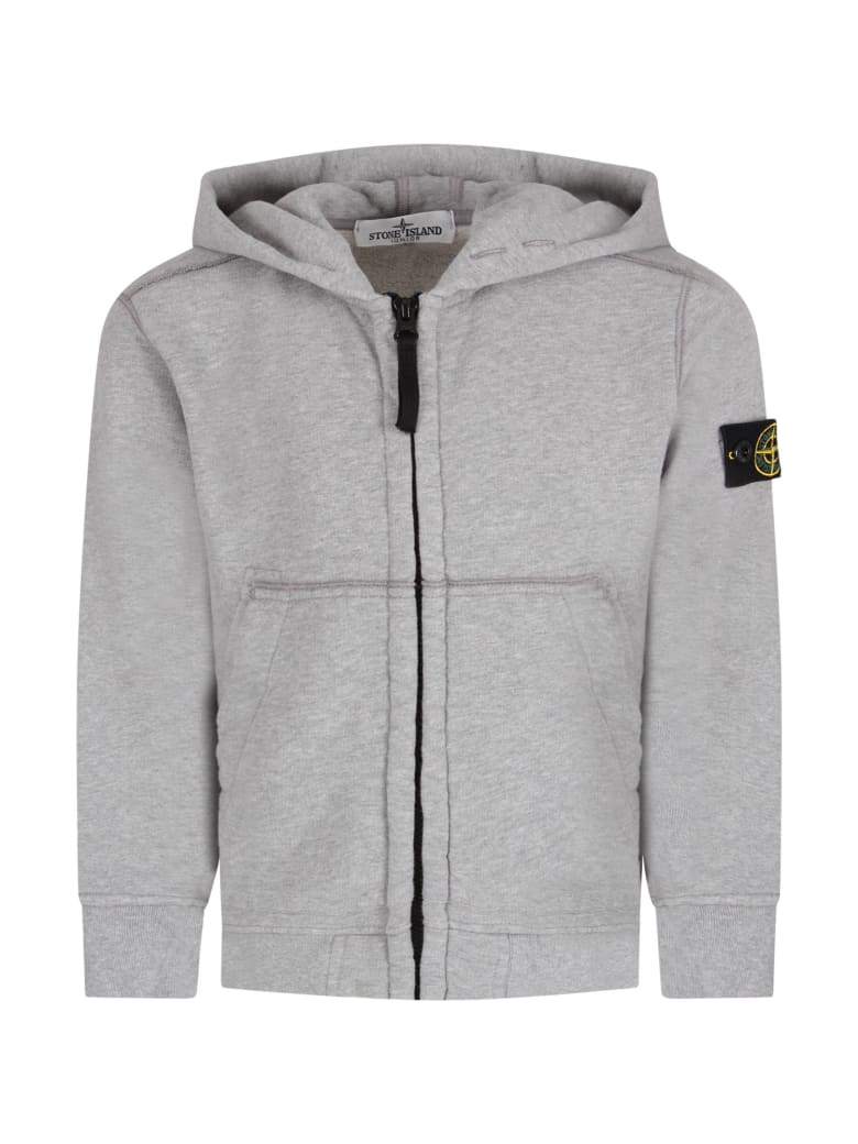 stone island gray hoodie