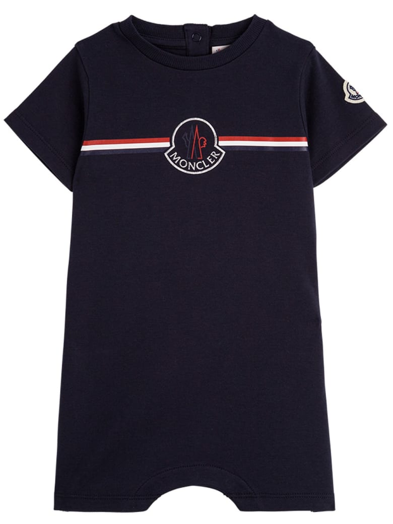 Moncler Cotton Onesie With Logo Print