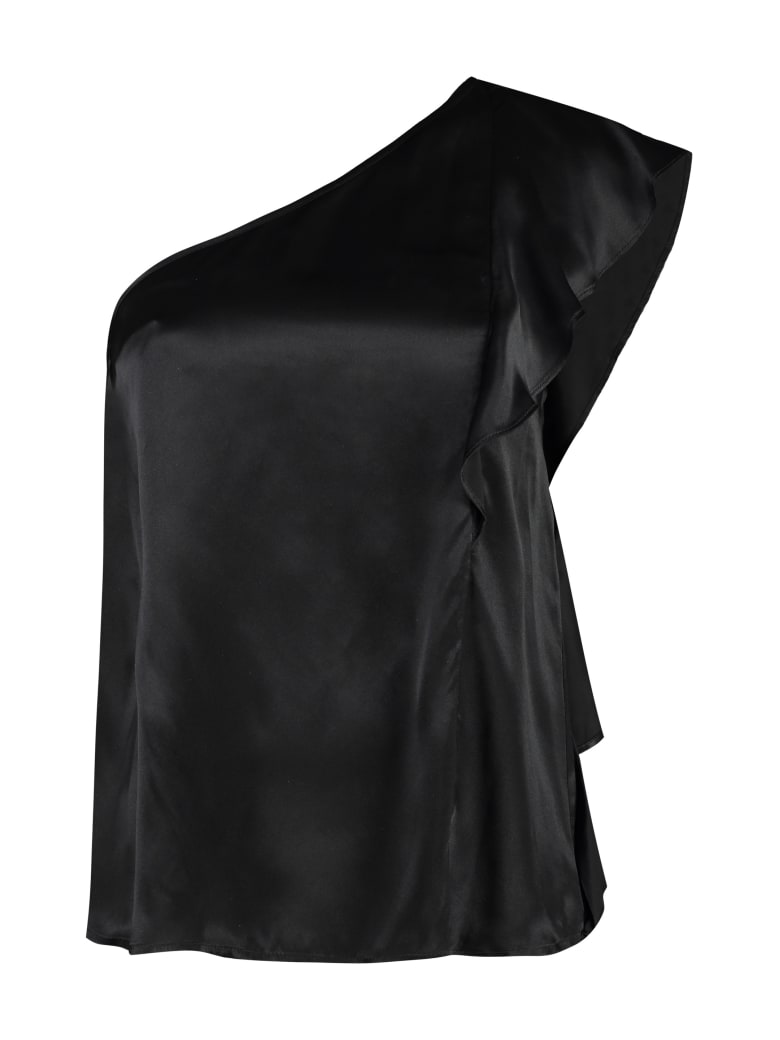 L'Autre Chose One-shoulder Top - black