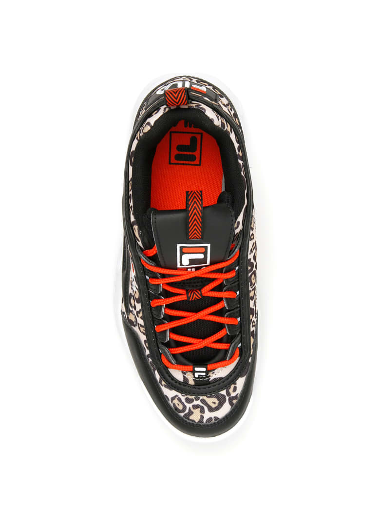 fila disruptor black leopard